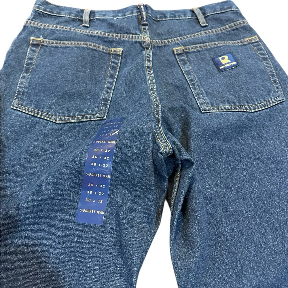 Original Real Work Wear Men’s 5-Pocket Jeans Size 36 x 32 Straight Classic Denim